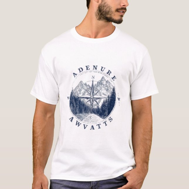 Adventure Awaits Compass T-Shirt (Front)