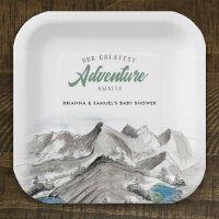 Adventure Awaits Couples Baby Shower Mountains
