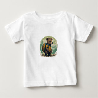 Adventure Awaits: Cute Bear Backpack T-Shirt Desig
