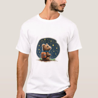 Adventure Awaits: Cute Bear Backpack T-Shirt Desig