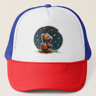 Adventure Awaits: Cute Bear Backpack Trucker Hat
