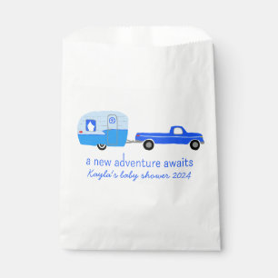 Adventure Awaits Cute Truck & Trailer BABY SHOWER Favour Bag