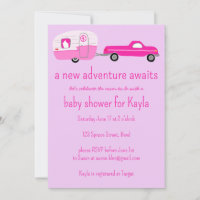 Adventure Awaits Cute Truck & Trailer BABY SHOWER