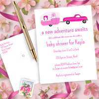 Adventure Awaits Cute Truck & Trailer BABY SHOWER