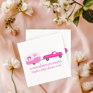 Adventure Awaits Cute Truck & Trailer BABY SHOWER Napkin