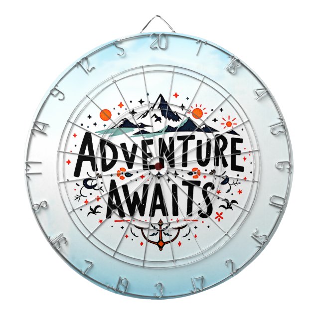 Adventure Awaits Dartboard (Front)