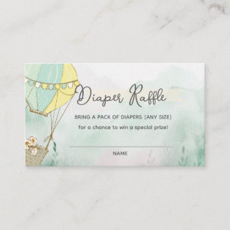 Adventure Awaits Diaper Raffle Enclosure Card