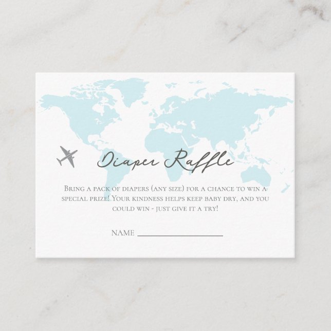 Adventure awaits Diaper Raffle Enclosure Card (Front)