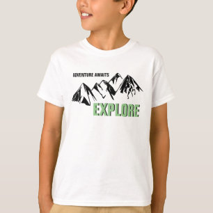 ADVENTURE AWAITS EXPLORE MOUNTAIN BOYS GRAPHIC T-Shirt