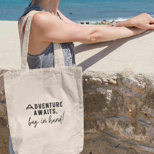 Adventure Awaits Explorer Traveller Globetrotter Tote Bag