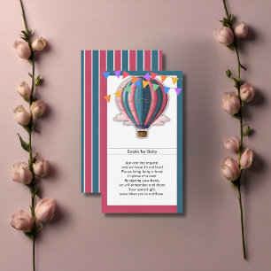 Adventure Awaits Festive Blue Pink Baby Shower Enclosure Card