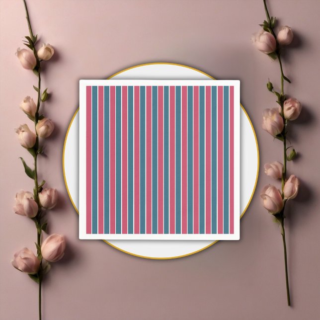 Adventure Awaits Festive Blue Pink Baby Shower Napkin (Creator Uploaded)