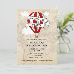Adventure Awaits First Birthday Invitation – Vinta