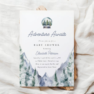 Adventure Awaits Forest Baby Shower Invitation