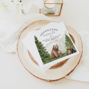 Adventure Awaits Gender Neutral Baby Shower Napkin