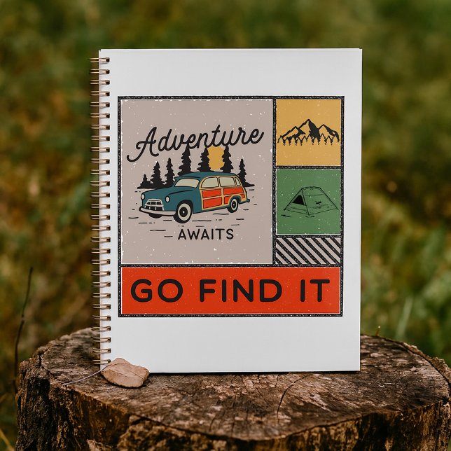Adventure Awaits Go Find It Retro Camping Travel   Planner (Creator Uploaded)