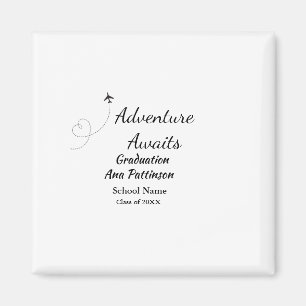 Adventure awaits graduation add name school year magnet