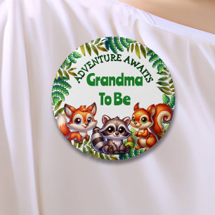 Adventure Awaits Grandma To Be Baby Shower 3 Cm Round Badge