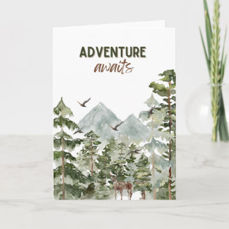 Adventure Awaits Greeting Card, Travel, Wanderlust Card