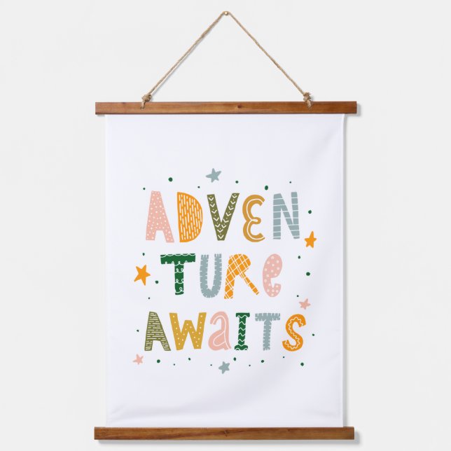 Adventure Awaits Hanging Tapestry (Front)