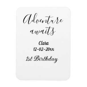 Adventure awaits happy 1st birthday name date simp magnet
