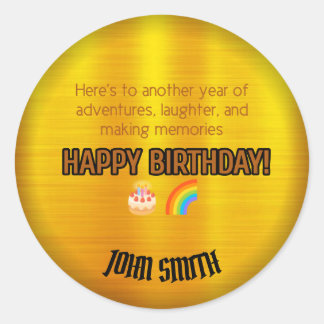 Adventure Awaits: Happy Birthday Sticker