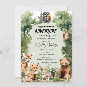 Adventure Awaits Highland Animals Invitation