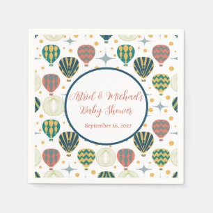 Adventure Awaits Hot Air Balloon Baby Shower Napkin