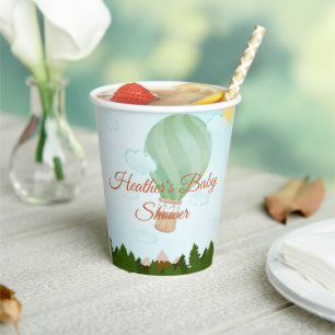 Adventure Awaits Hot Air Balloon Baby Shower Paper Cups