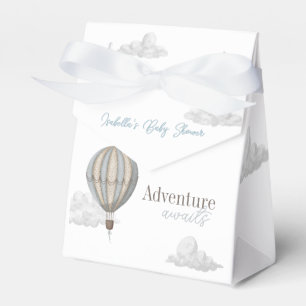 Adventure Awaits Hot Air Balloon Boy Baby Shower Favour Box
