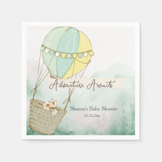 Adventure Awaits Hot Air Balloon Napkin