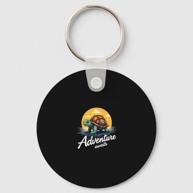 Adventure Awaits is Hiking Adventures is Outdoor A Key Ring (Front)