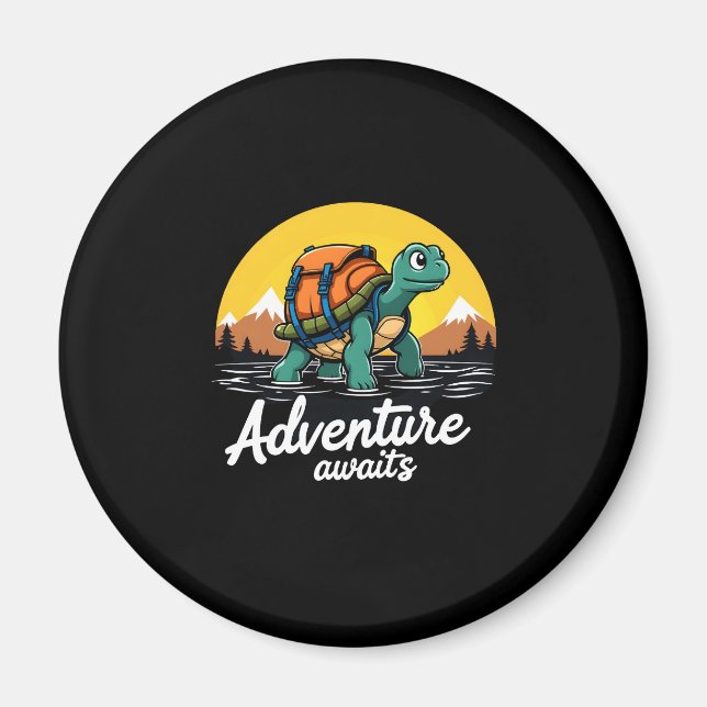 Adventure Awaits is Hiking Adventures is Outdoor A Magnet (Front)