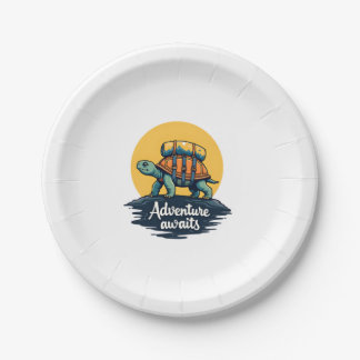 Adventure Awaits is Hiking Adventures is Outdoor A Paper Plate