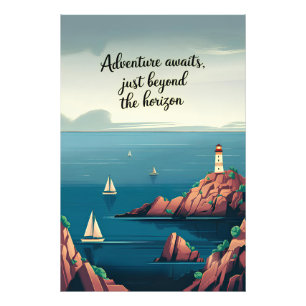 Adventure awaits, just beyond the horizon photo print