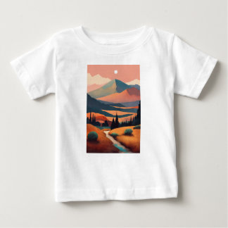 Adventure Awaits: Kids' T-Shirt with Mountain Land