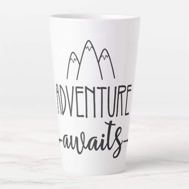 Adventure Awaits  Latte Mug (Front)