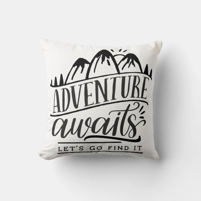 Adventure Awaits Let's Find It Cushion (Front)