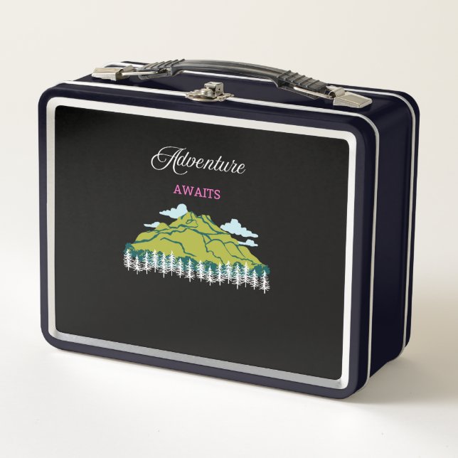 Adventure Awaits Metal Lunch Box (Front)