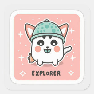 Adventure Awaits - Motivational Square Sticker for