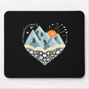 Adventure Awaits Mountain Hiking Camping Nature Lo Mouse Pad
