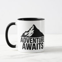 Adventure Awaits Mountain Hiking Design