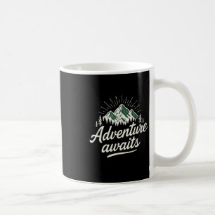 Adventure Awaits Mountain Nature Vintage Hiking Me Coffee Mug