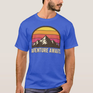 Adventure Awaits Mountain Sun adventure await vint T-Shirt
