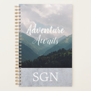 Adventure Awaits Mountain Valley   Monogram Planner