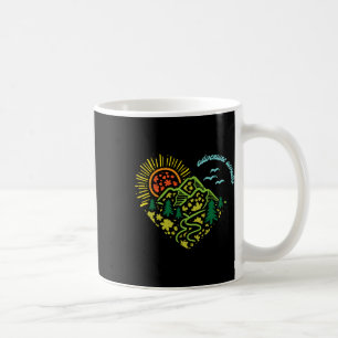 Adventure Awaits Mountains Sun Camping Hiking Wome Coffee Mug