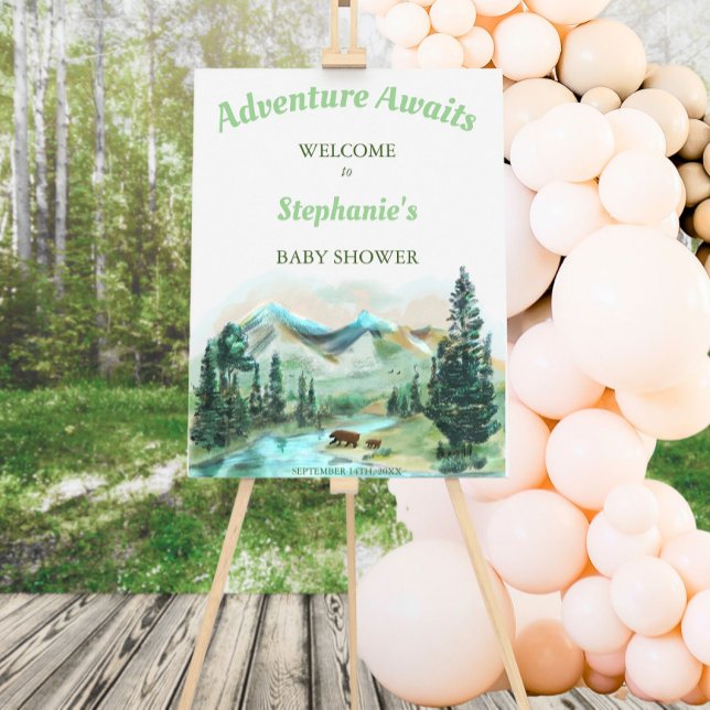 Adventure Awaits National Park Baby Shower Welcome Poster (Creator Uploaded)