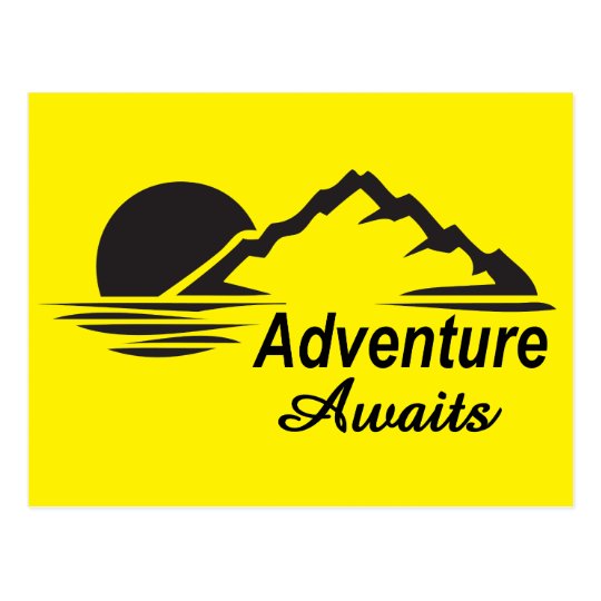 Adventure Awaits Nature Great Outdoors Postcard