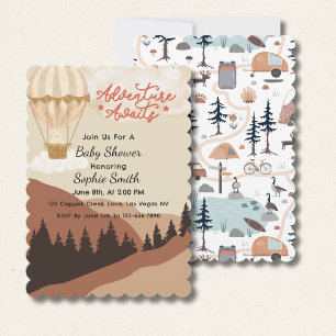 Adventure Awaits, Oh Boy, Hot Air Balloon Invitation