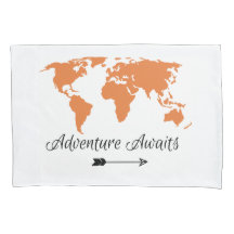 Adventure Awaits Orange World Map